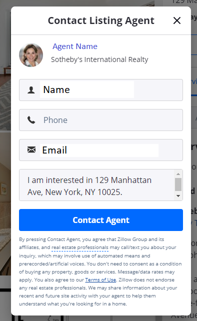 What Does Contacts Mean On A Zillow Listing