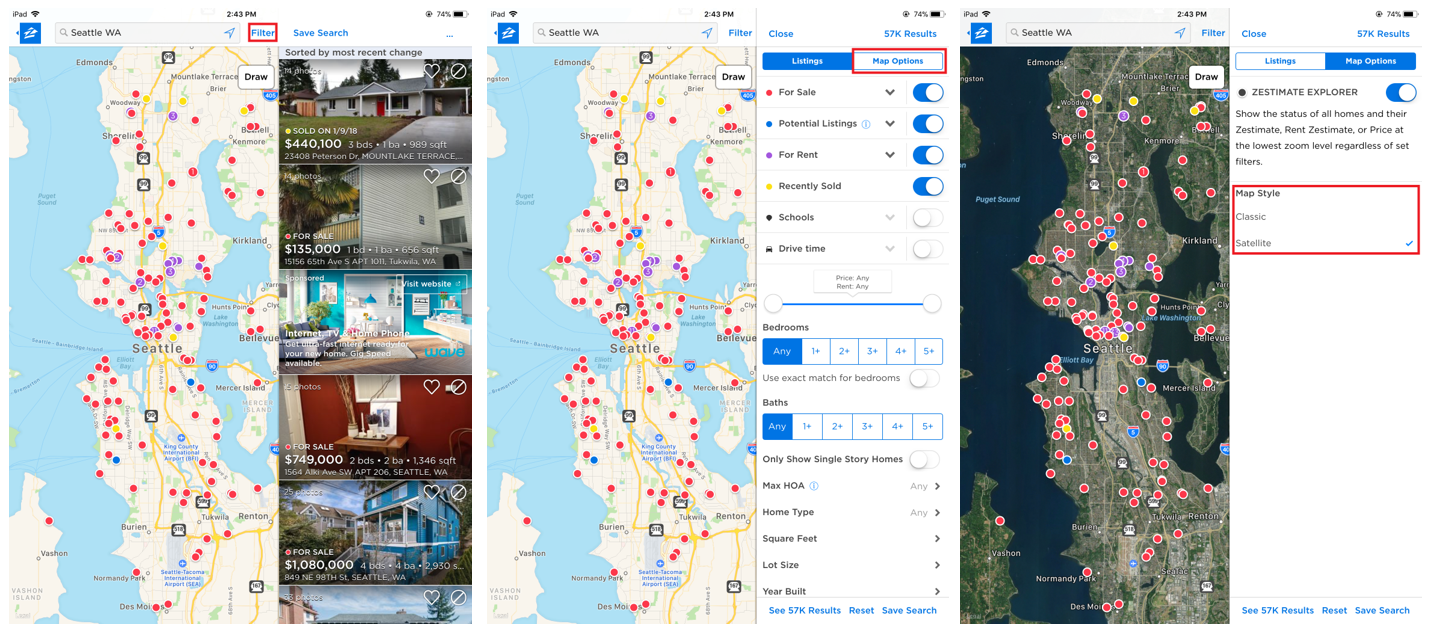 How Do I Change The Map Style Zillow Help Center