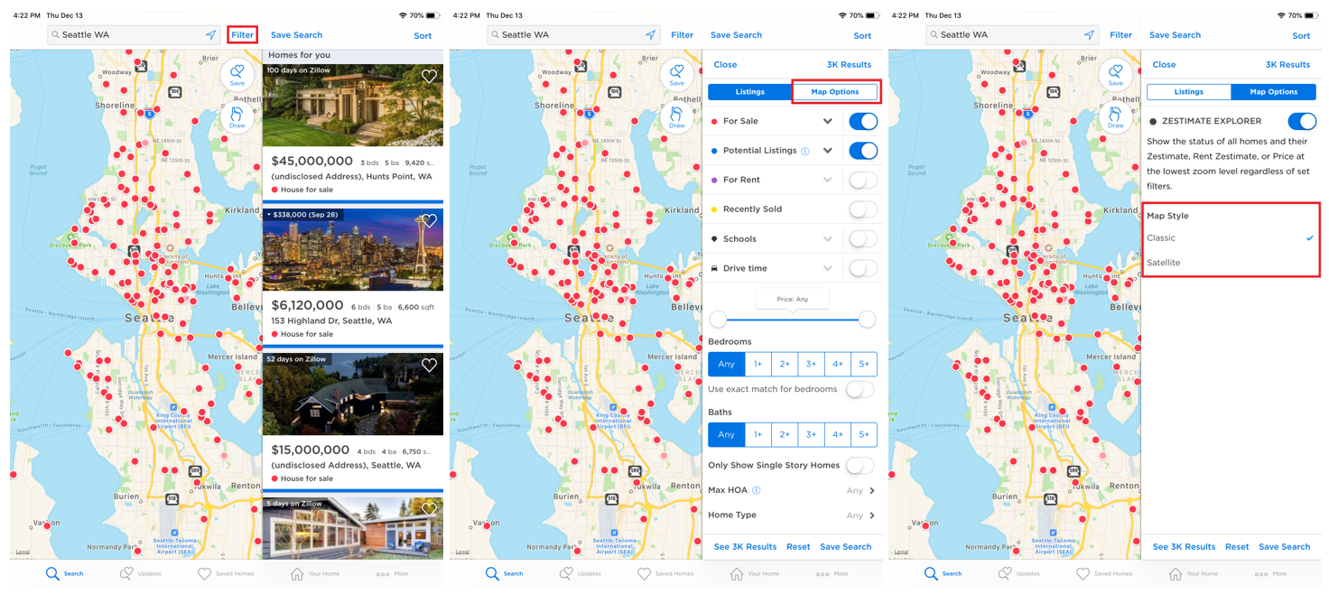 How do I change the map style? – Zillow Help Center