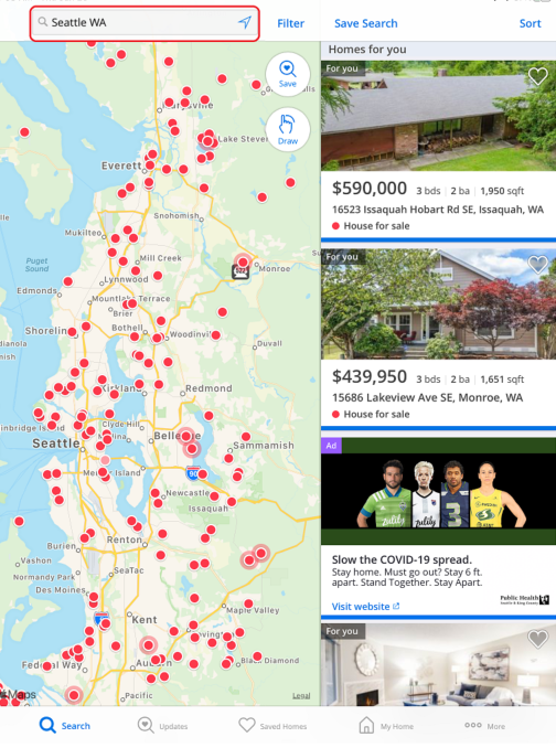 How do I search for homes on the Zillow mobile app? Zillow Help Center