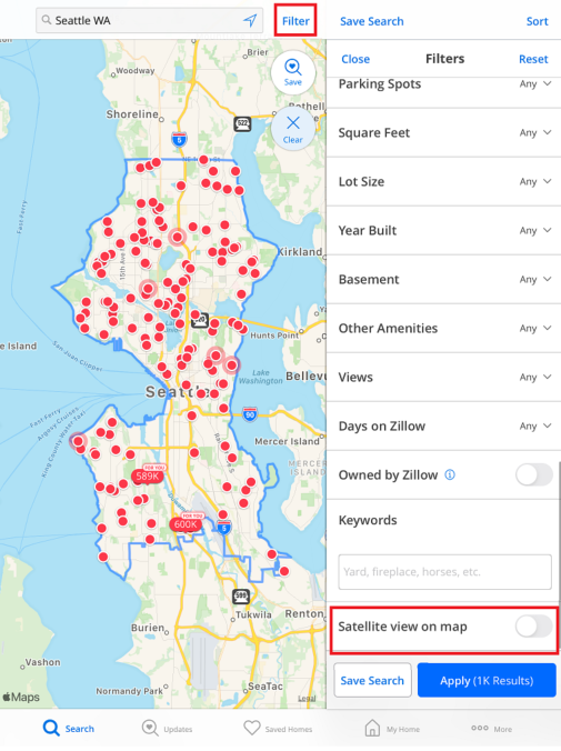 How do I change the map style? – Zillow Help Center